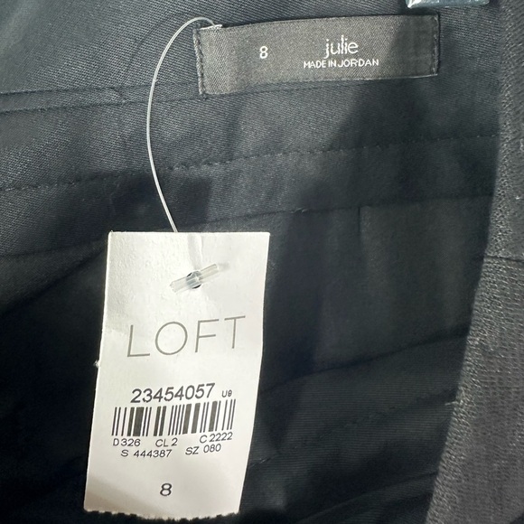 LOFT Julie Black Trouser Mid Rise Straight Leg Pants, Size 8 NEW NWT - Picture 4 of 6